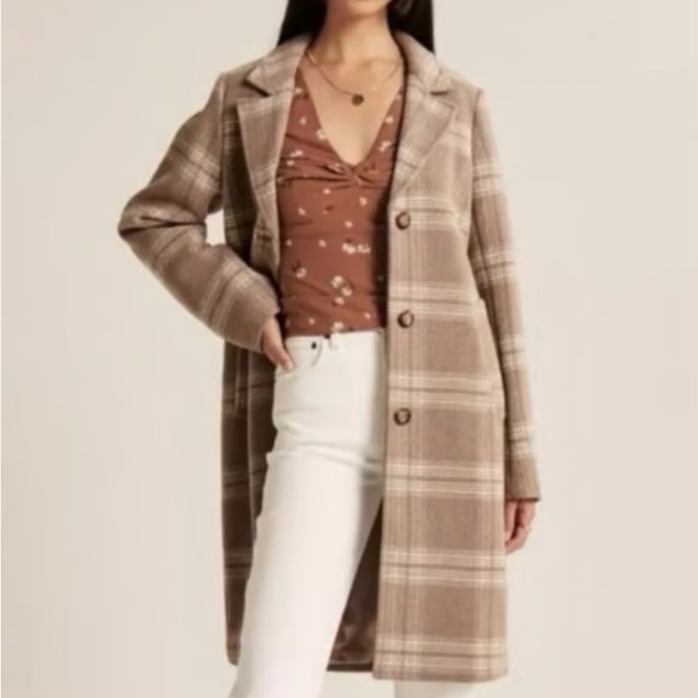 Abercrombie & Fitch Plaid Coat
